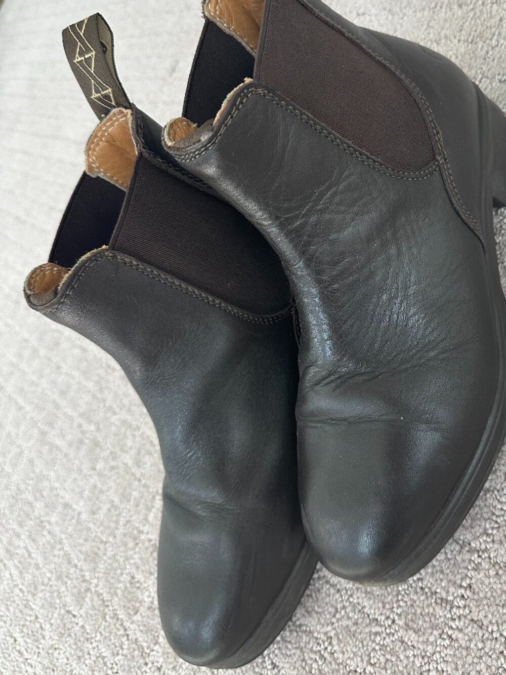 Women's Black Leather Chelsea Ankle Boots